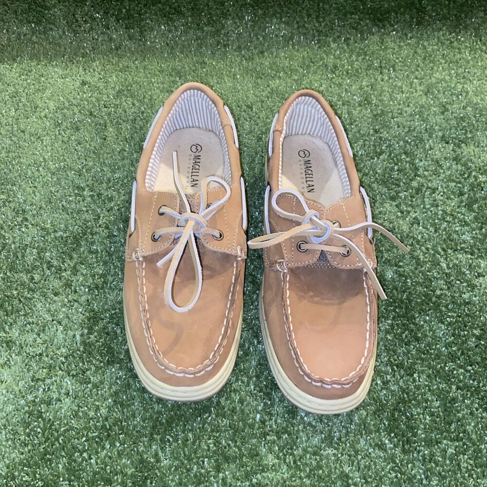 Classic Leather Boat Shoes Women's Size 9.5 B Brown Moccasin Loafers Deck Shoes